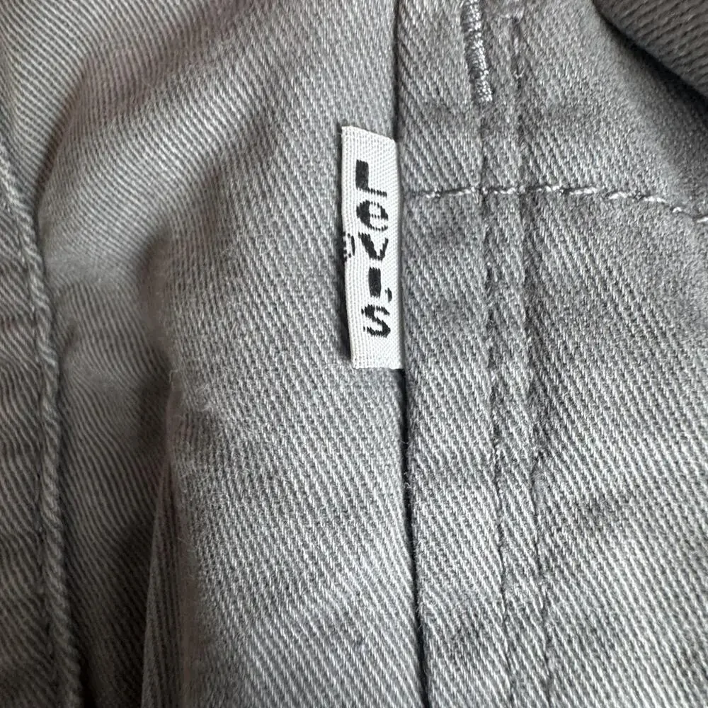 Levis Shirt Jacket Mens 2XL Gray Sherpa Lined Button Up Workwear Western Shacket